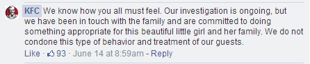 kfc facebook response